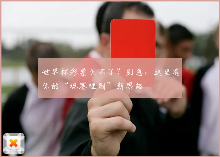 世界杯彩票买不了？别急，这里有你的“观赛理财”新思路
